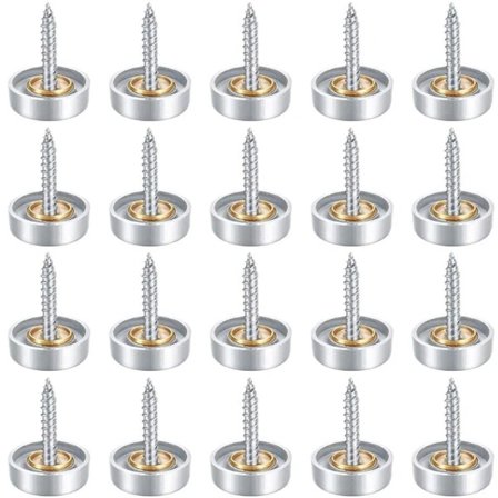 20-pakning børstet speilskruer 16 mm dekorative skruer i rustfritt stål
