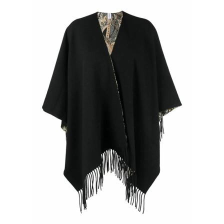 Salvatore Ferragamo Capes Sort, Dame Poncho, Størrelse: ONE Size