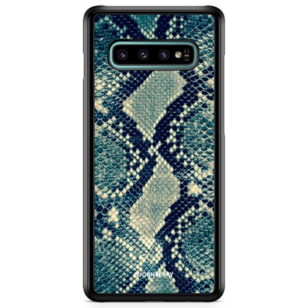 Bjornberry Skal Samsung Galaxy S10 - Blå Ormskinn