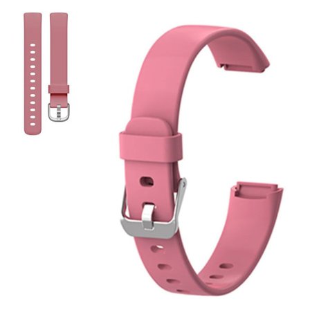 Fitbit Luxe enfärgat klockarmband i silikon - Rosa / Storlek: L