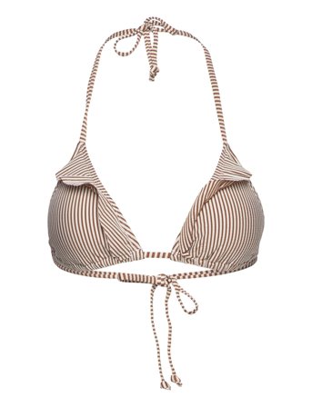 Becksöndergaard Striba Bel Frill Bikini Top - Brown - L