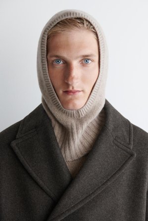 COS Men's Cashmere Balaclava in Beige