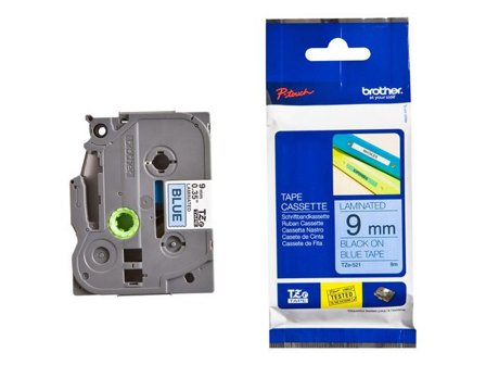 Brother Tape TZE521 9mm svart på blå - Lyreco - Kontorsmaskiner - Märkmaskiner och tape - Tape - Brother TZ