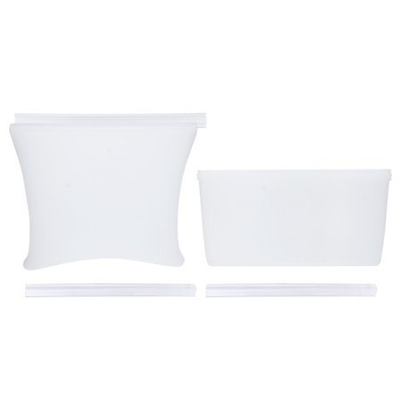 2 stk. miljøvenlige silikoneposer genanvendelige fødevareopbevaringsforseglingstaske med forseglingstrimmel til hjemmet