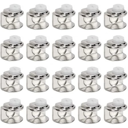 【xj】20 Glassfester, Glasshyllebraketter, Justerbare Braketter Kan Installere 5-8mm Tykt Glass