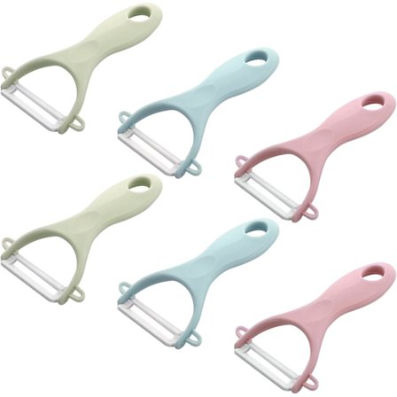 Keramisk skreller, 6 delers keramisk skreller, 12,4*7,7 cm