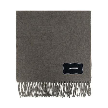 Jacquemus, Scarves Grijs, Heren, Maat:ONE Size,wol
