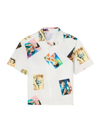 Edwin Aisukurimu Shirt Ss - Multicolor - Cream - S