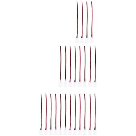 24 stk. 8 mm 2-pinners LED-stripelyskontakt for 8 mm bred fleksibel SMD 3528 2835 enfarget LED-strips