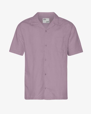 Linen Short Sleeved Shirt - Pearly Purple - Male - S