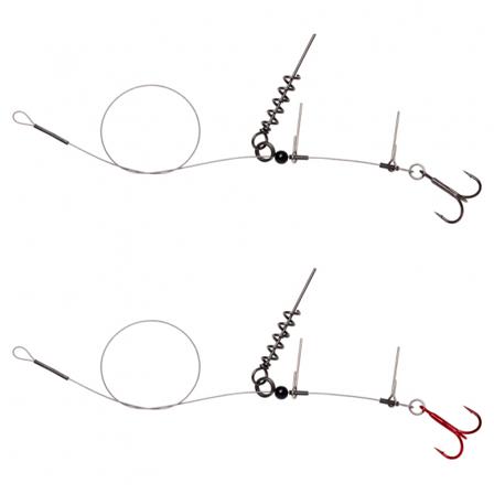 Savage Gear Linethru Corkscrew Rig 2pcs - #1 40cm 22kg