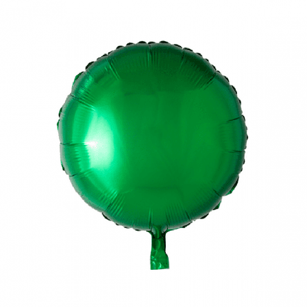 Folieballon rund grøn 46 cm