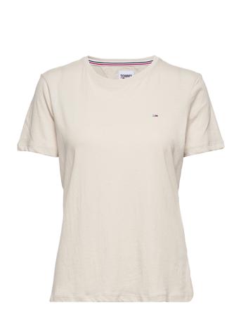 Tjw Soft Jersey Tee T-shirt Top Creme Tommy Jeans