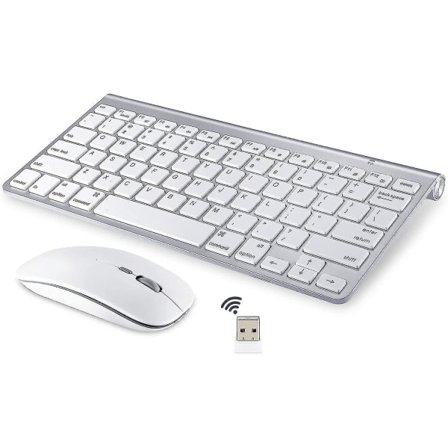 Trådløst tastatur og mus for Apple iMac, Windows eller Android (2,4 GHz trådløst)