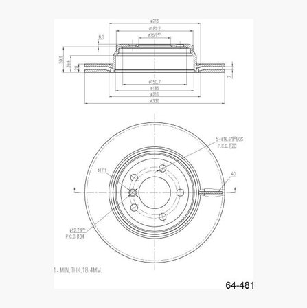 Biltema - BREMSESKIVE BELAGT