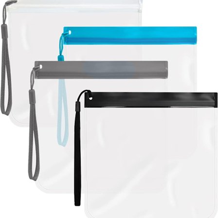 Klar Rejsetoilettaske - Flysikkerhedsposer til Væske, Flyvæskepose 20 x 20cm TSA Godkendt, Rejsetilbehør Makeupposer Ferie Essentials