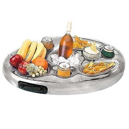 PVC Vatten Uppblåsbar Poolbricka Flytande Perforerad Dryckeshållare