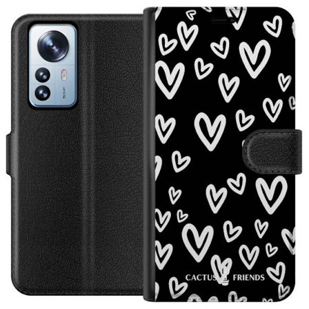 Yhteensopiva Lompakkokotelo Xiaomi Xiaomi 12 Pro Cactus and Friends - Handdrawn Love Chaos