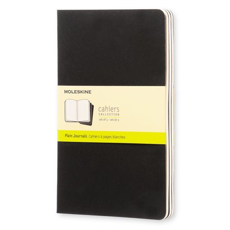 Moleskine Cahier Large Notebook Black Plain