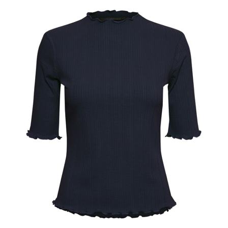 Karen By Simonsen - T-shirts - Blå - Dam - Storlek: Xs, Dam, Storlek: XS