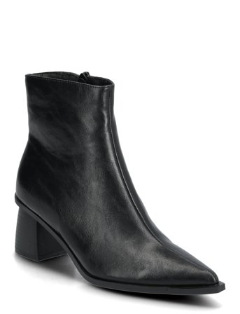 Bialeonora Short Zip Boot Faux Leather Black Bianco