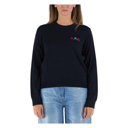 A.p.c. - Stickade Tröjor & Koftor - Blå - Dam - Storlek: L, Dam, Storlek: L