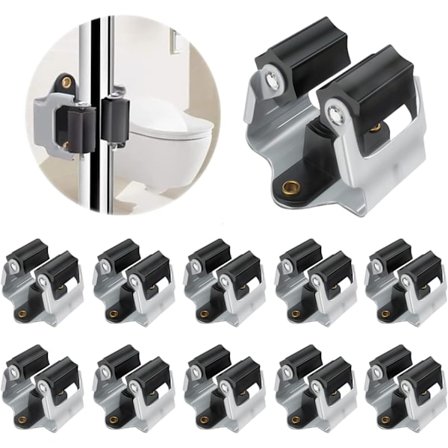 10-pack mopphållare (svart), väggmonterad kvasthållare för garage