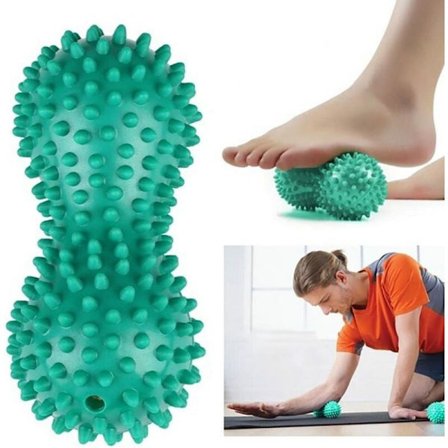 Jordnötsformad massageboll för yoga och fitness, PVC-boll för stressavlastning, hand- och fotmassage
