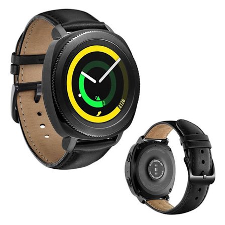 Samsung Gear Sport klockarmband i koskinn - Svart