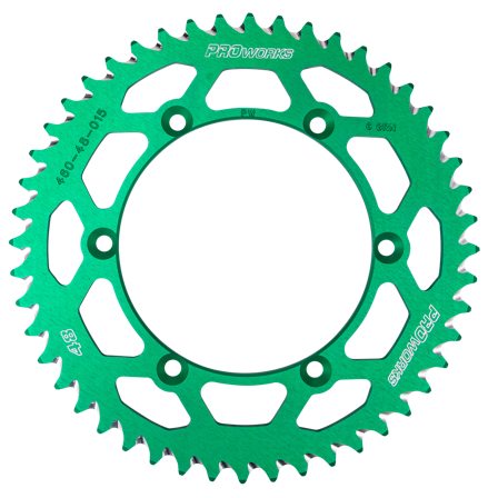 Couronne Proworks Aluminum Verte - Kawasaki KLX 450R 2008-2025