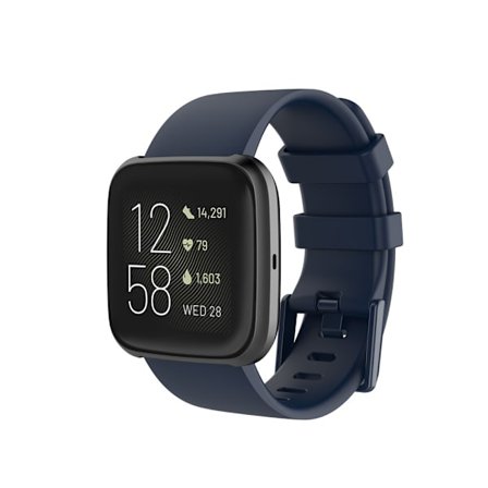 Silikonarmbånd Fitbit Versa/Versa 2 Mørk Blå