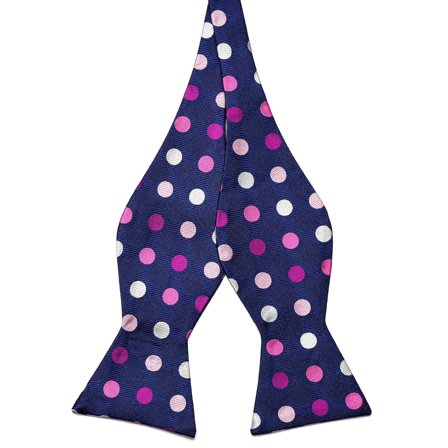 Polka Dot Silk Self-Tie Bow Tie for Men - Self-tie bow ties