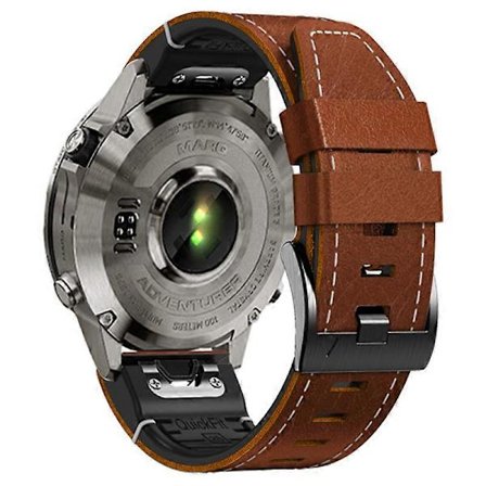 Läder + Silikon Armbandsur För Garmin Fenix 7 / Forerunner 965 / 955 / 945 / 935 (FMY)
