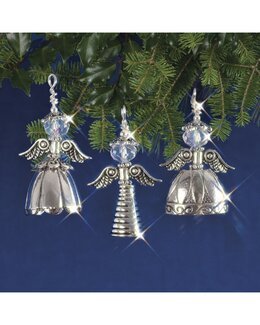 Kreativt kit Juletræspynt Vintage engle 3-pak - Solid Oak Inc.