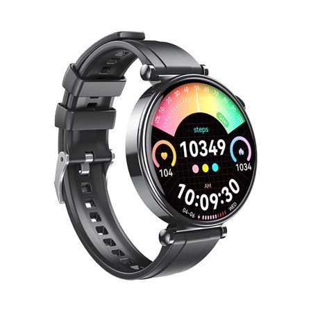 XO GT4 Mini smartwatch med 1,32" AMOLED-skærm og IP68-klassificering - Sort