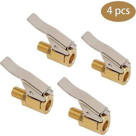 Piece 8mm Car Tire Valve Adapter, Air Chuck Inflator Pump Valve Clip Clamp Connector Adapter, Fitting For Pneumatic Brass Compressor, For 8 Hose