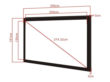 Multibrackets M Framed Projection Screen Deluxe - projeksjonsskjerm - 108" (274 cm)