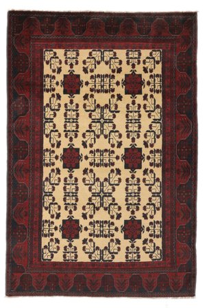 Afghan Khal Mohammadi Rug Hand Knotted 130X195 Black/Orange Afghanistan