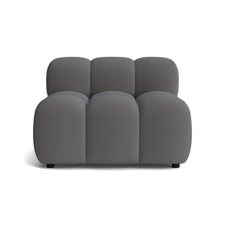 Puffy 1 personers modul - Lisboa Antracit - 95x95x64 - Sofa