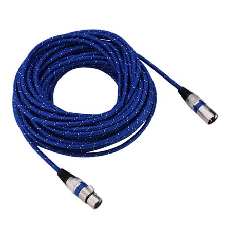 XLR-hane till XLR-hona 3-polig mikrofonkabel 15 meter