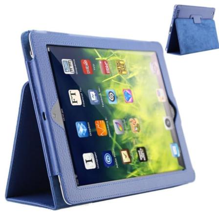 Fodral Extra Elegant Blå Läderfodral Till Ipad 9.7 (2017/2018) Blå