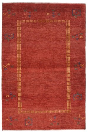 Tappeto Persiano Gabbeh Persia Fine 101X155 Rosso Scuro (Lana, Persia/Iran)