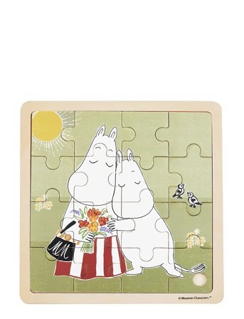 Moomin - Wooden Square Puzzle - Hugs Patterned Barbo Toys