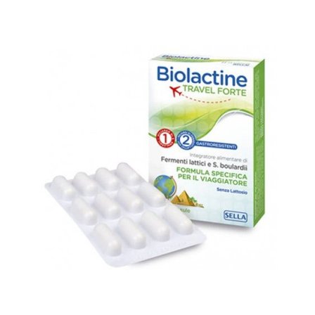 Biolactine Travel Forte 24 Capsule - Probiotico da Viaggio