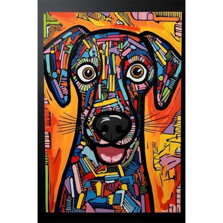 Diamantmaleri / DIY 5D Diamantmaleri - 30x40cm - hund Style 4