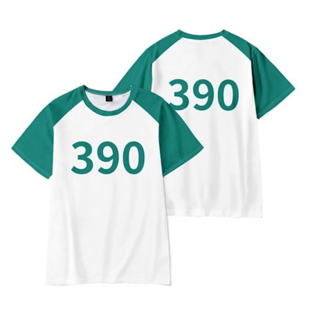 Squid Game Spiller 001/456 Kostume T-shirt