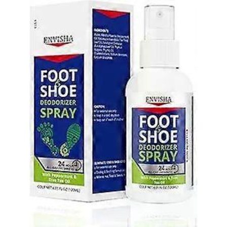 Skodeodorant og fodspray, naturlig lugtfjerner til fødder, sko og sportstasker med eukalyptus og pebermynte, til mænd og kvinder