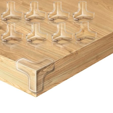 T-Formet, 12 Pak Hjørnebeskyttere, Klar Hjørnebeskyttere Bord DXGHC