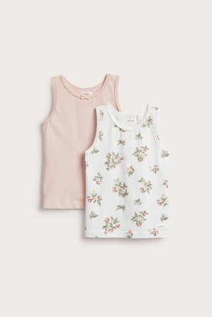 Newbie | Koszulka z kokardą, 2-pak | Offwhite