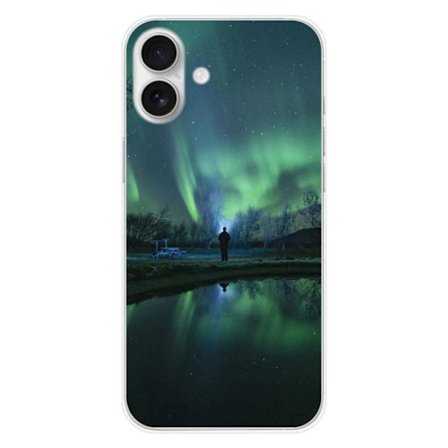 Siliconfodral - Kompatibel med Apple iPhone 16 Plus - design av norrsken